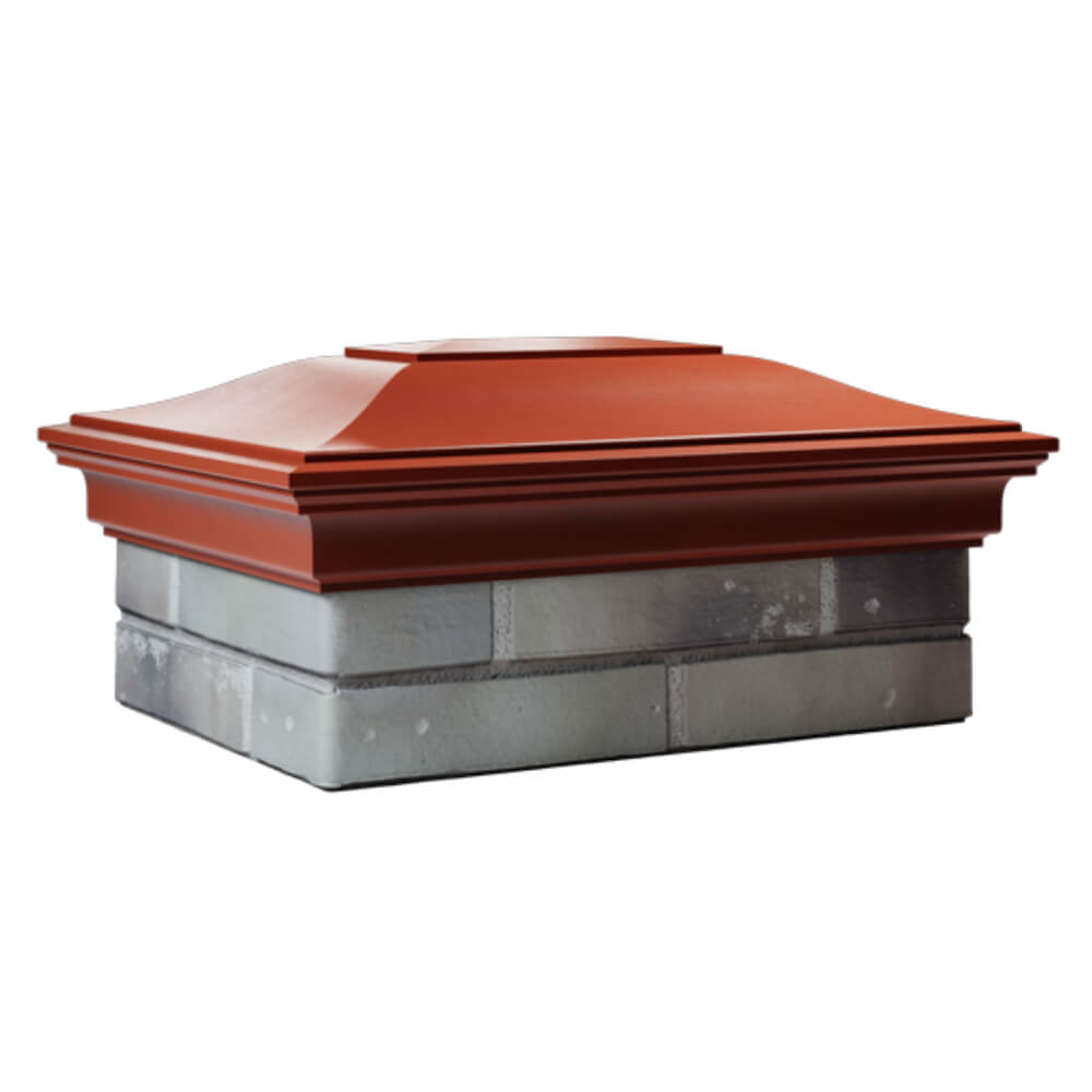 Колпак Zking Монблан Красный на столб 2х1.5 кирпича (515х385мм) в Добрянке фото