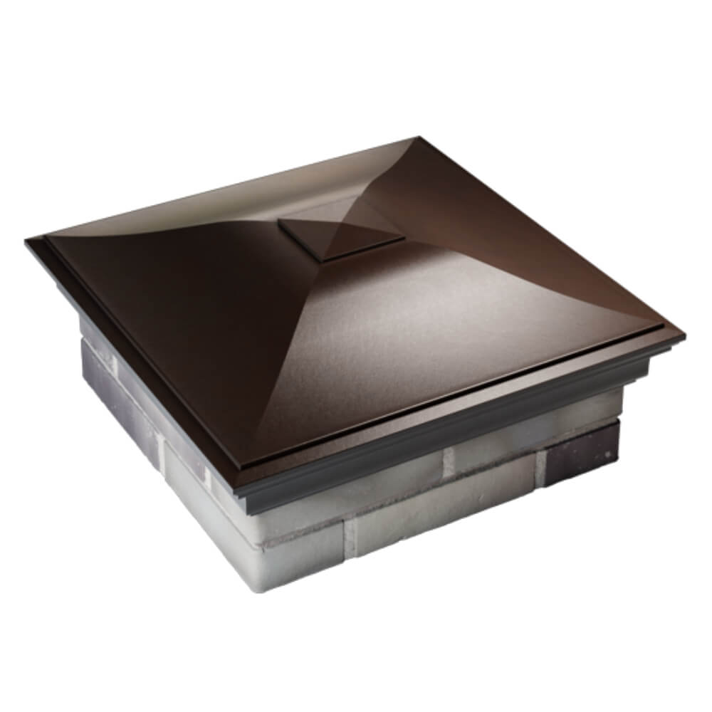 Колпак Zking Монблан Коричневый на столб 2х2 кирпича (515х515мм) Добрянка фото