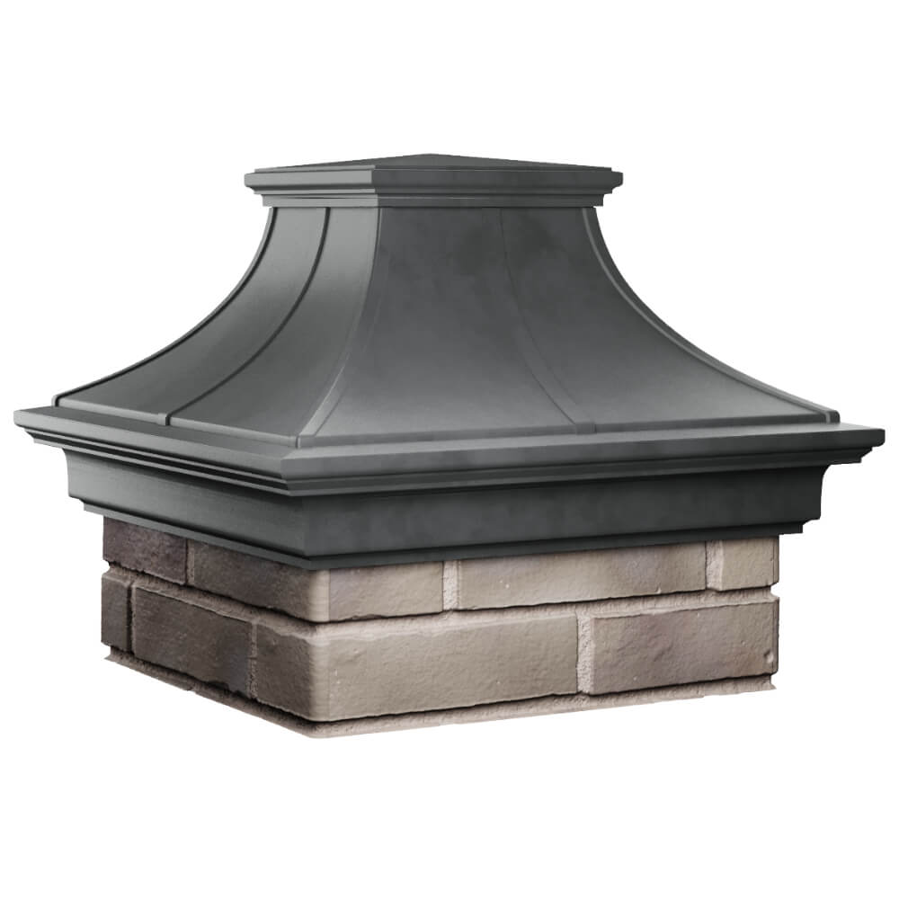Колпак Zking Монблан Премиум Серый на столб 1.5х1.5 кирпича (385х385мм) в Добрянке фото