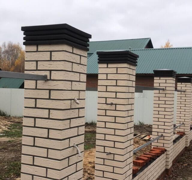 Колпак Zking Бона ХайТек Коричневый на столб 1.5х1.5 кирпича (385х385мм) в Добрянке фото