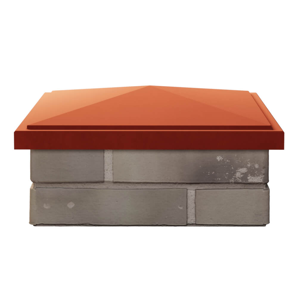 Колпак Zking БонаМоно Красный на столб 1.5х1.5 кирпича (385х385, 400х400мм) Добрянка фото