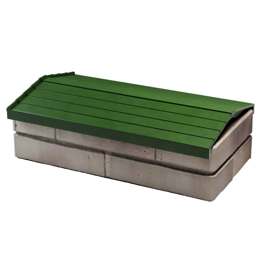 Парапет Zking Бона ХайТек Зеленый с посадкой на 1 кирпич (200/225/255мм) в Добрянке фото