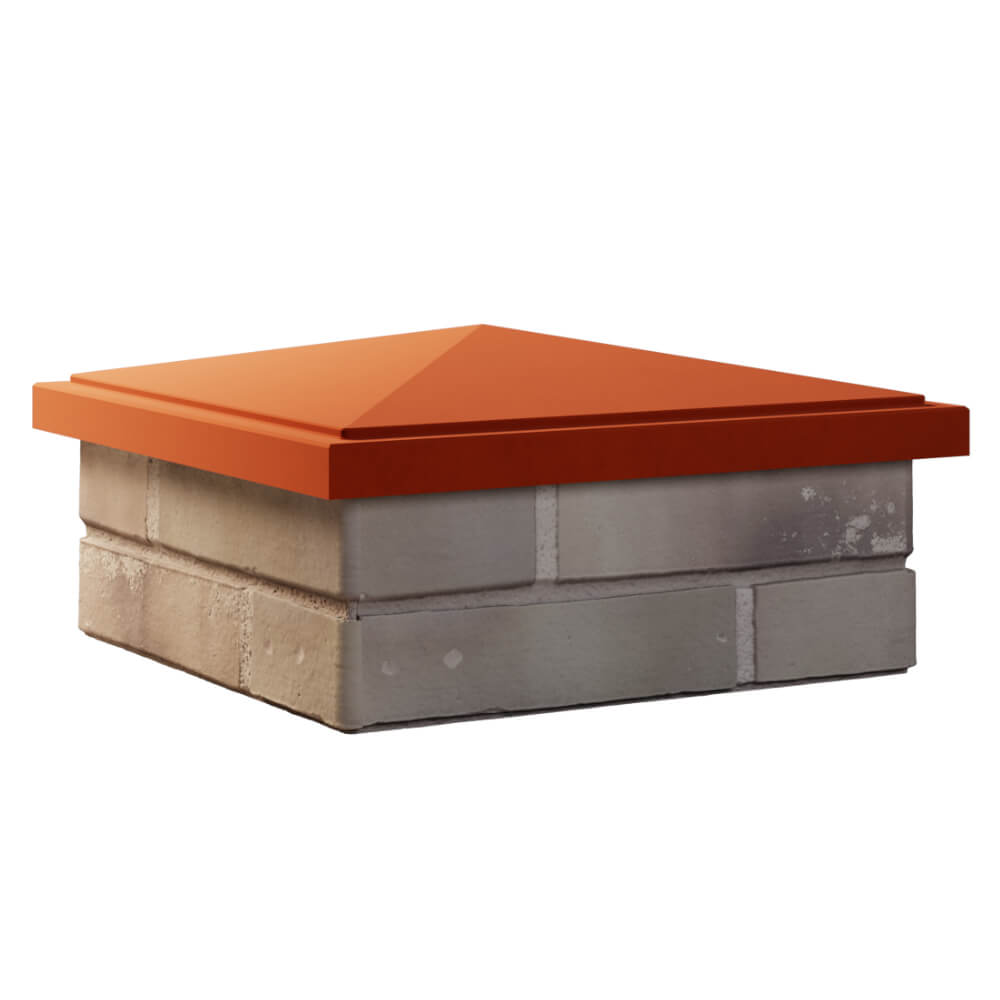 Колпак Zking БонаМоно Красный на столб 1.5х1.5 кирпича (385х385, 400х400мм) в Добрянке фото