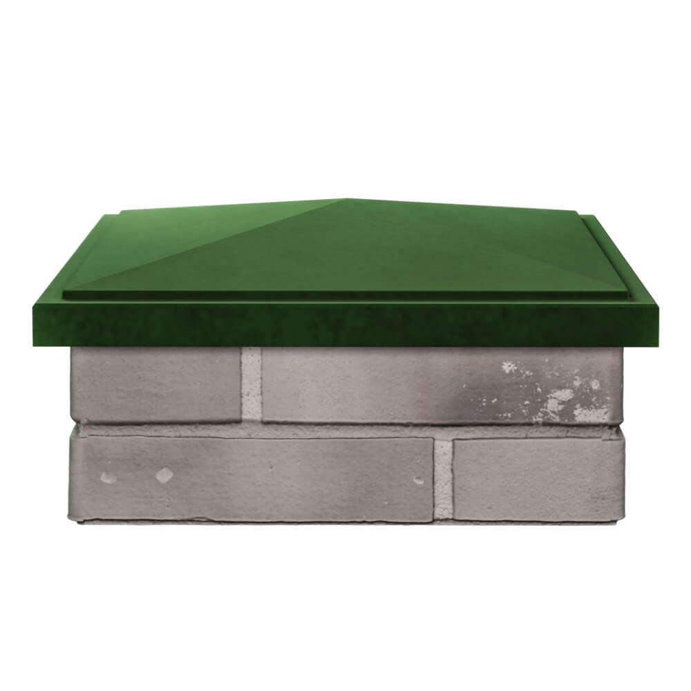 Колпак Zking БонаМоно Зеленый на столб 1.5х1.5 кирпича (385х385, 400х400мм) Добрянка фото