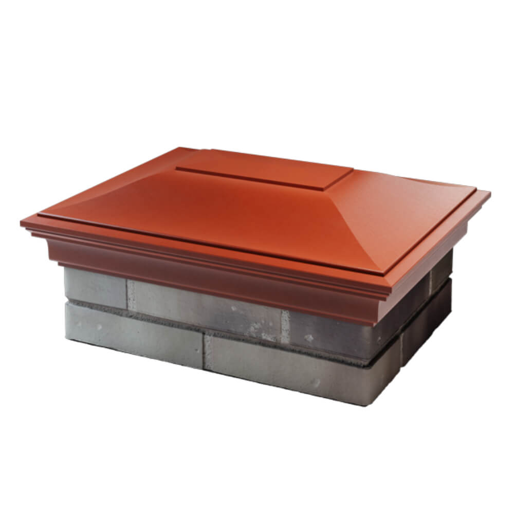 Колпак Zking Монблан Красный на столб 2х1.5 кирпича (515х385мм) в Добрянке фото