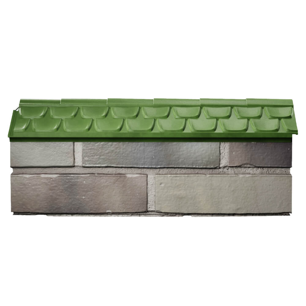 Парапет Zking Эльбрус Зеленый с посадкой на 0.5 кирпича (130мм) в Добрянке фото