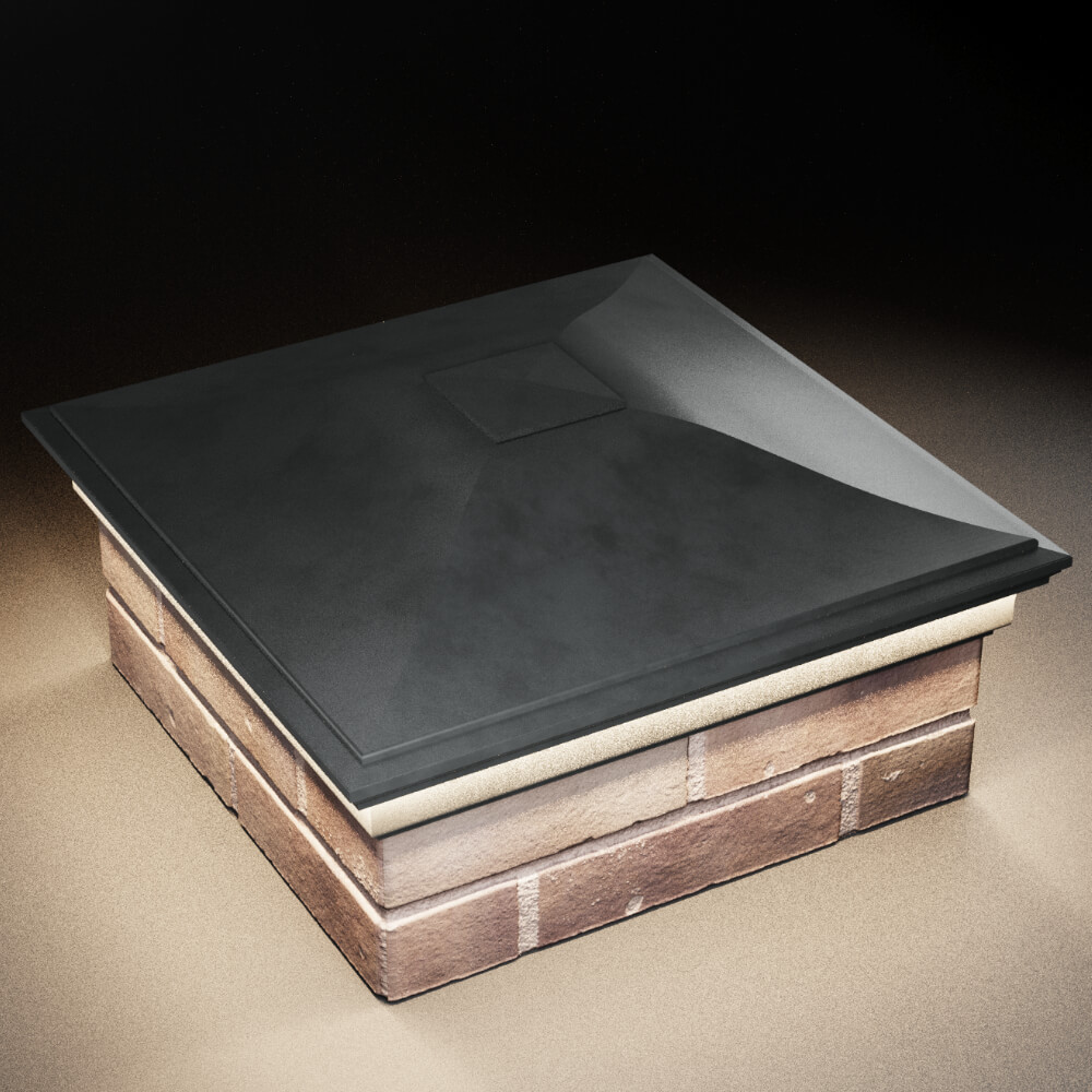 Колпак Zking Монблан Серый на столб 2х2 кирпича (515х515мм) c подсветкой в Добрянке фото