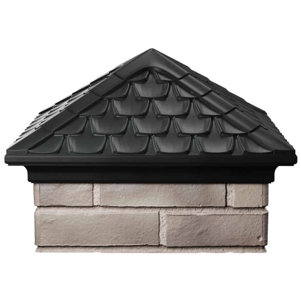 Колпак Zking Эльбрус Черный на столб 1.5х1.5 кирпича (385х385мм) Добрянка фото