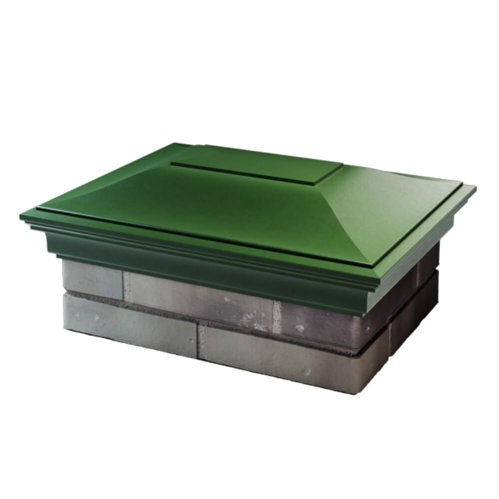 Колпак Zking Монблан Зеленый на столб 2х1.5 кирпича (515х385мм) в Добрянке фото