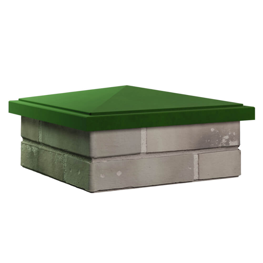 Колпак Zking БонаМоно Зеленый на столб 1.5х1.5 кирпича (385х385, 400х400мм) в Добрянке фото