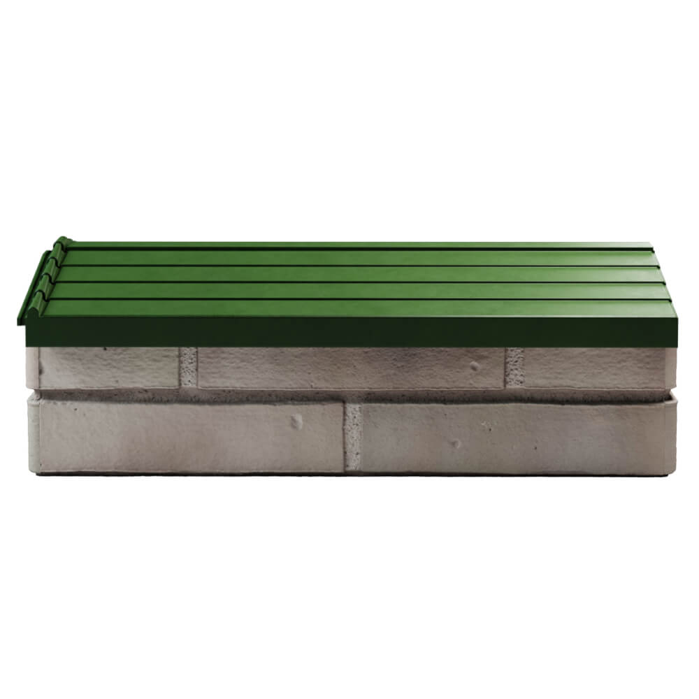 Парапет Zking Бона ХайТек Зеленый с посадкой на 1 кирпич (200/225/255мм) в Добрянке фото
