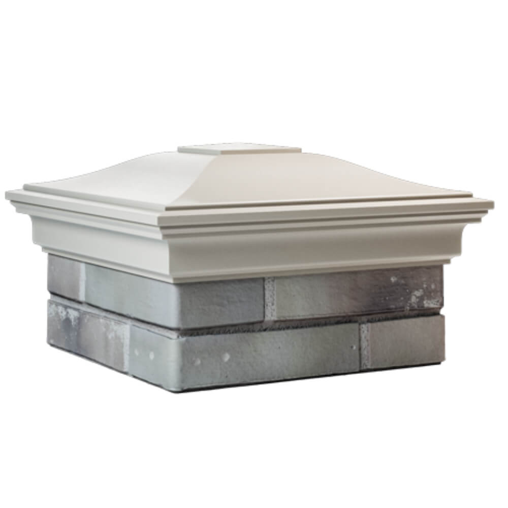 Колпак Zking Монблан Бежевый на столб 1.5х1.5 кирпича (385х385мм) в Добрянке фото