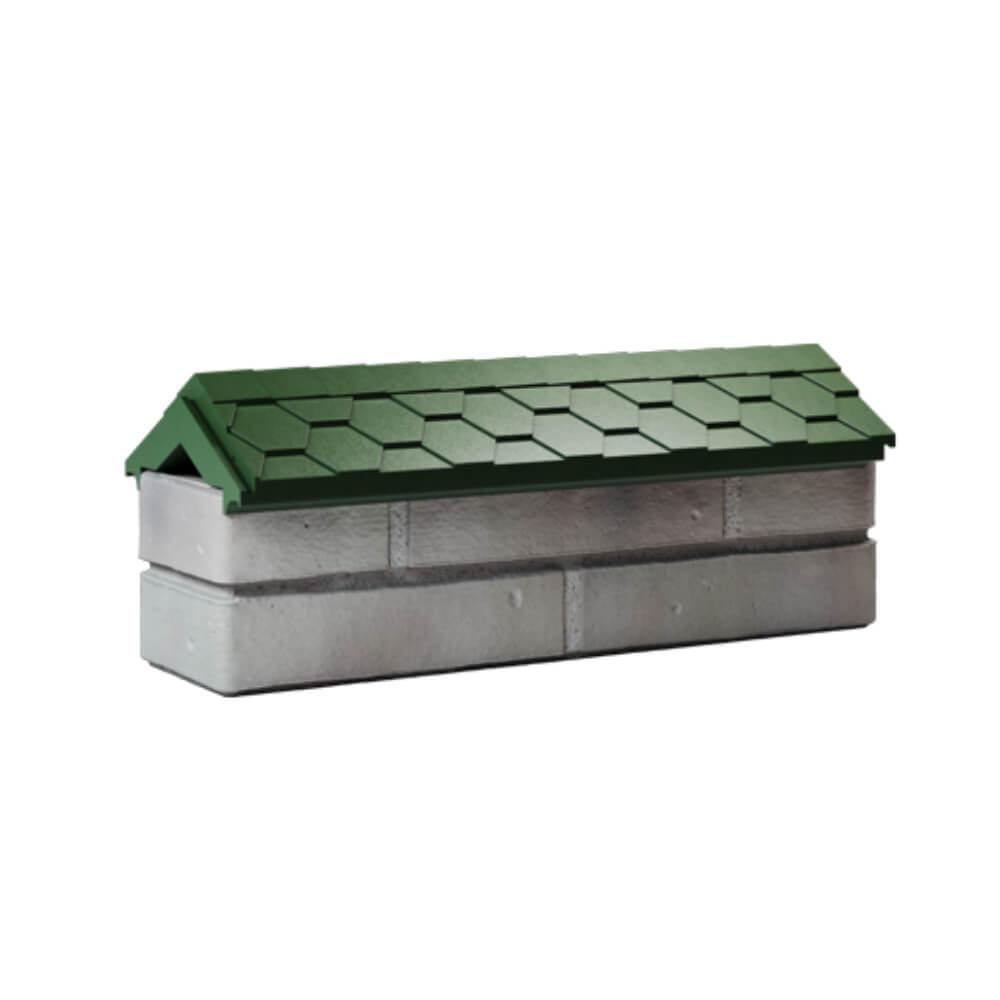 Парапет Zking Эверест Зеленый с посадкой на 0.5 кирпича (130мм) Добрянка фото