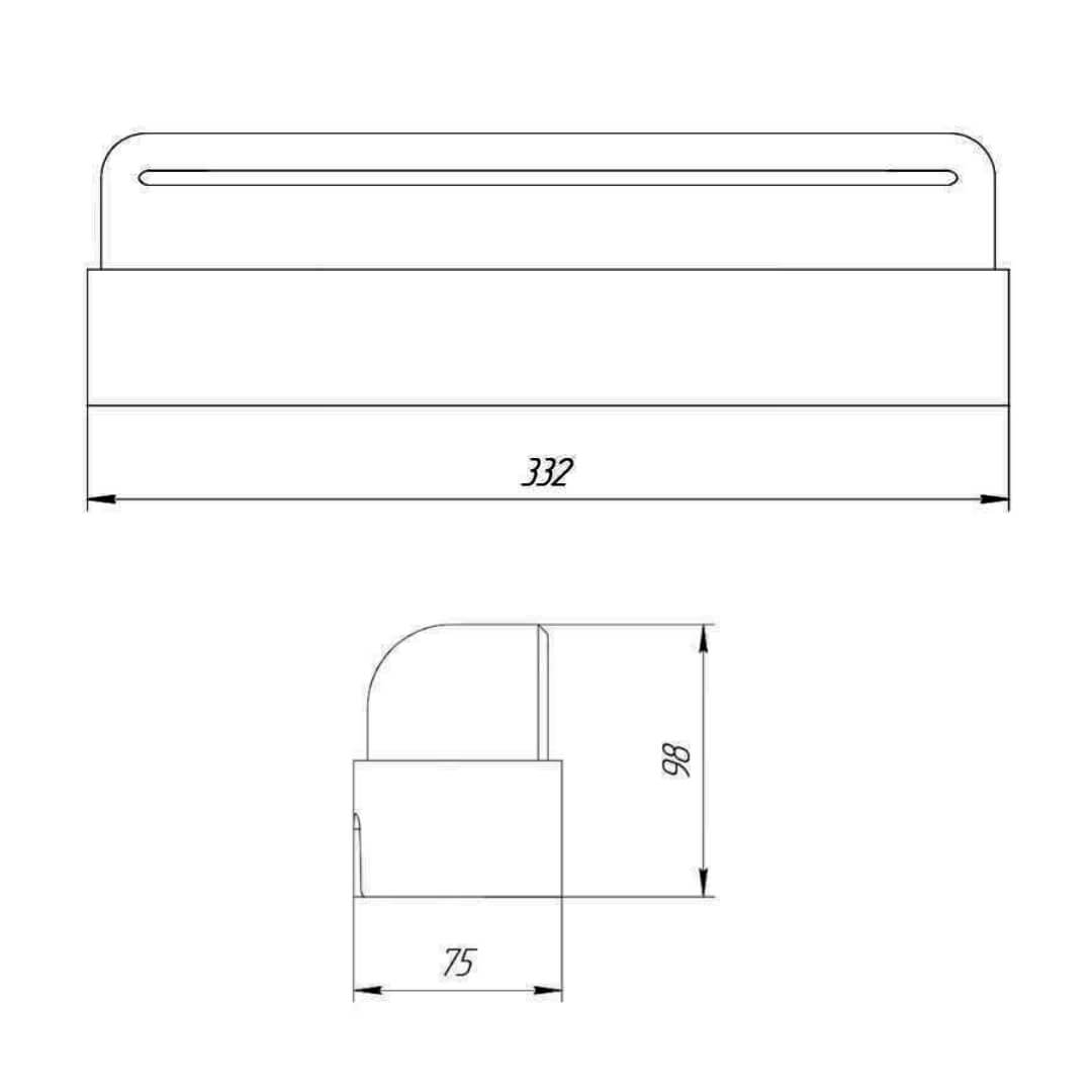 LED Светильник для шаговой плиты STONE Графитовый Серый 330х75х98мм в Добрянке фото