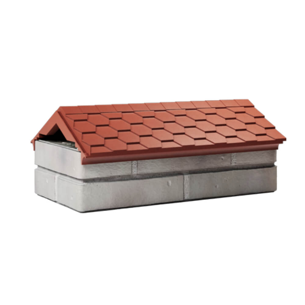 Парапет Zking Эверест Красный с посадкой на 1 кирпич (200/225/255мм) Добрянка фото