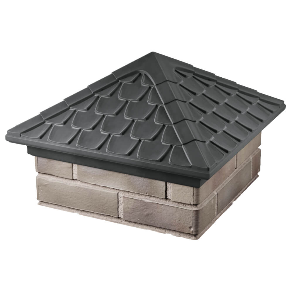 Колпак Zking Эльбрус Серый на столб 1.5х1.5 кирпича (385х385мм) в Добрянке фото