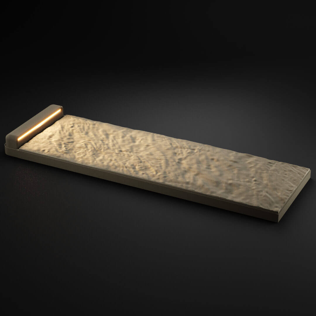 LED Светильник для шаговой плиты STONE Светлая Галька 330х75х98мм в Добрянке фото