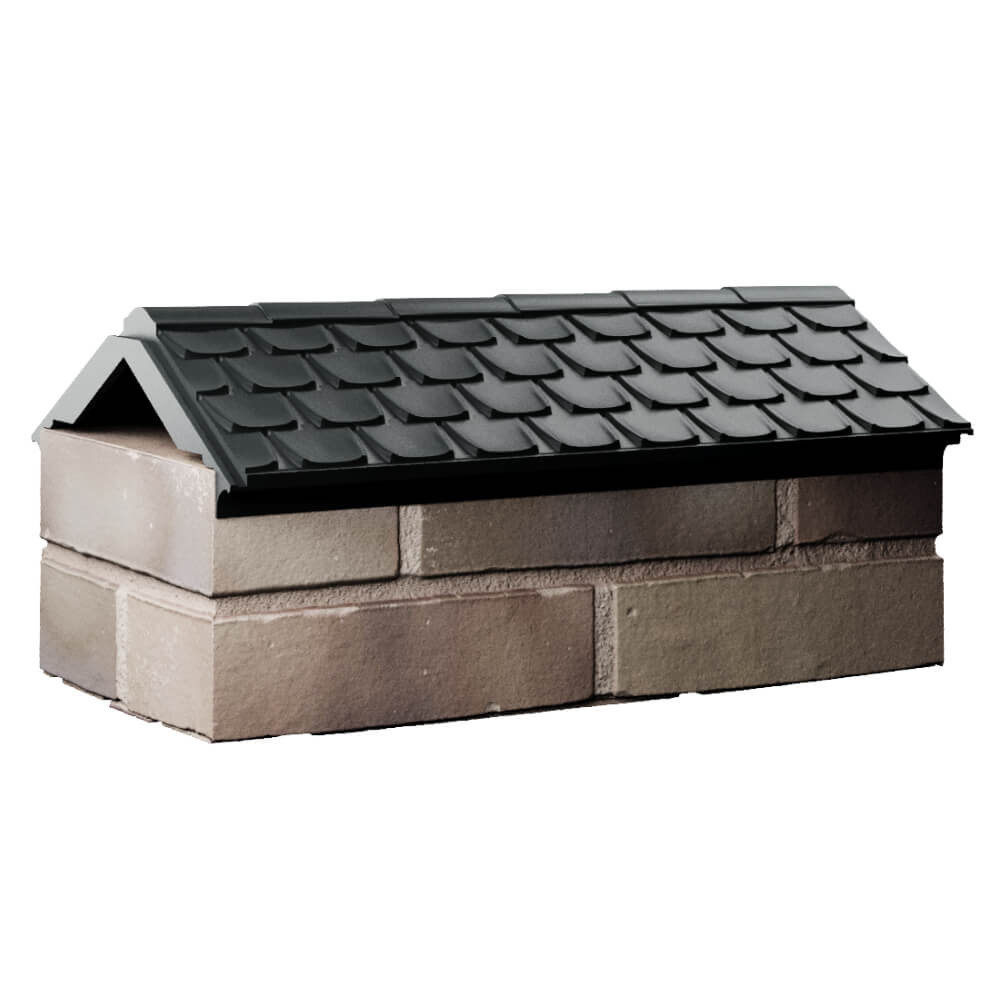 Парапет Zking Эльбрус Черный с посадкой на 1 кирпич (255мм) Добрянка фото