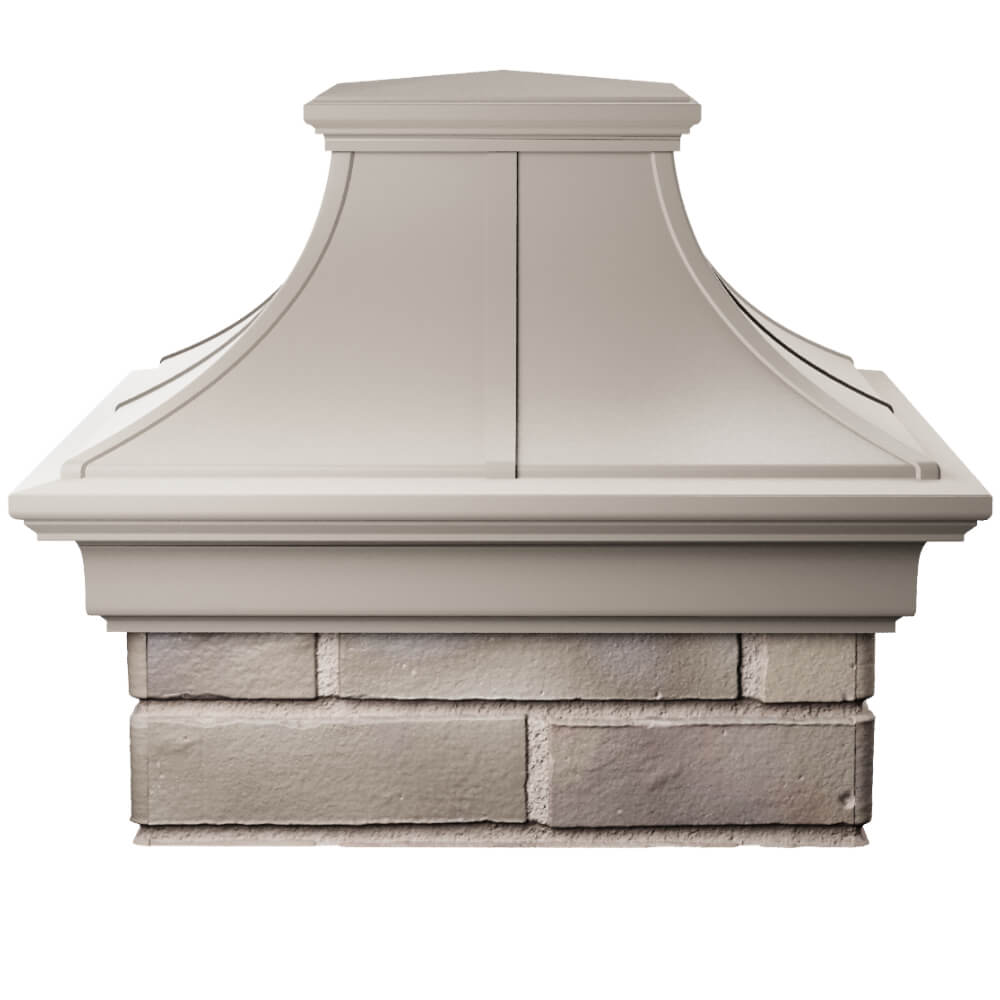 Колпак Zking Монблан Премиум Бежевый на столб 1.5х1.5 кирпича (385х385мм) Добрянка фото