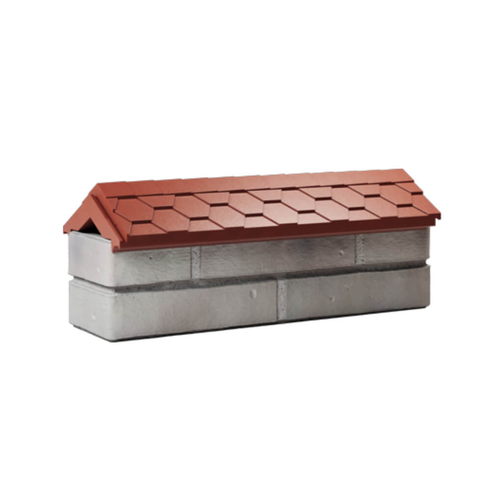 Парапет Zking Эверест Красный с посадкой на 0.5 кирпича (130мм) Добрянка фото
