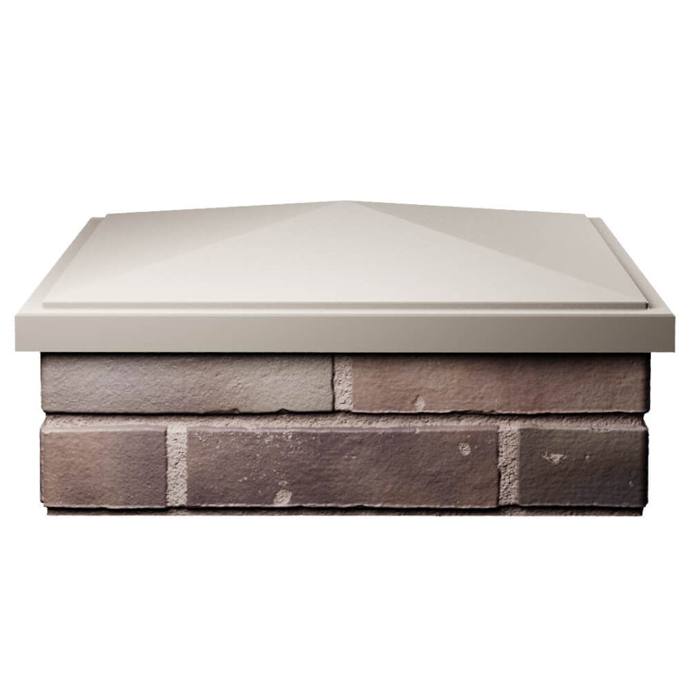 Колпак Zking БонаМоно Бежевый на столб 2х2 кирпича (515х515, 530х530мм) Добрянка фото