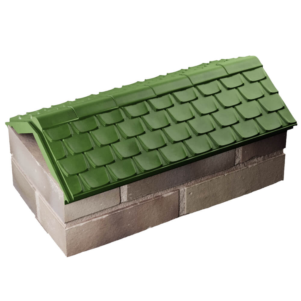Парапет Zking Эльбрус Зеленый с посадкой на 1 кирпич (255мм) в Добрянке фото