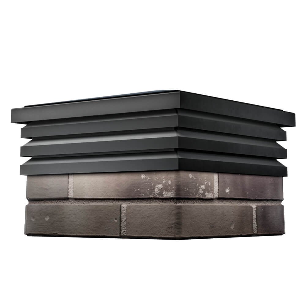 Колпак Zking Бона ХайТек Черный на столб 1.5х1.5 кирпича (385х385мм) в Добрянке фото