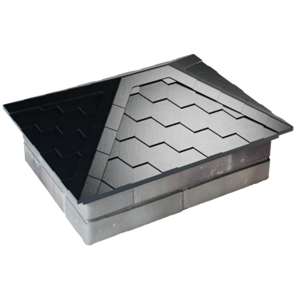 Колпак Zking Эверест Черный на столб 2х1.5 кирпича (520х390мм) Добрянка фото