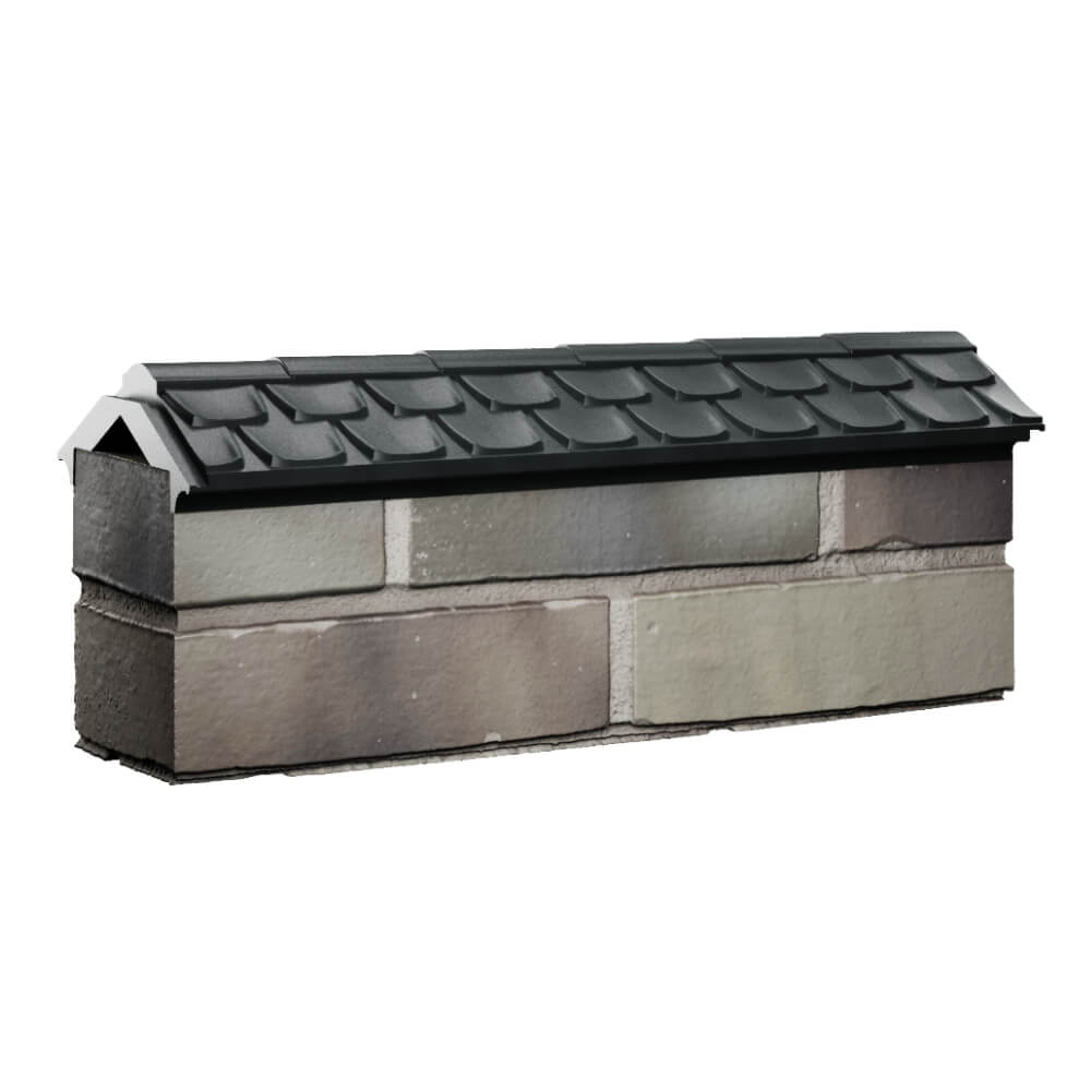 Парапет Zking Эльбрус Черный с посадкой на 0.5 кирпича (130мм) Добрянка фото