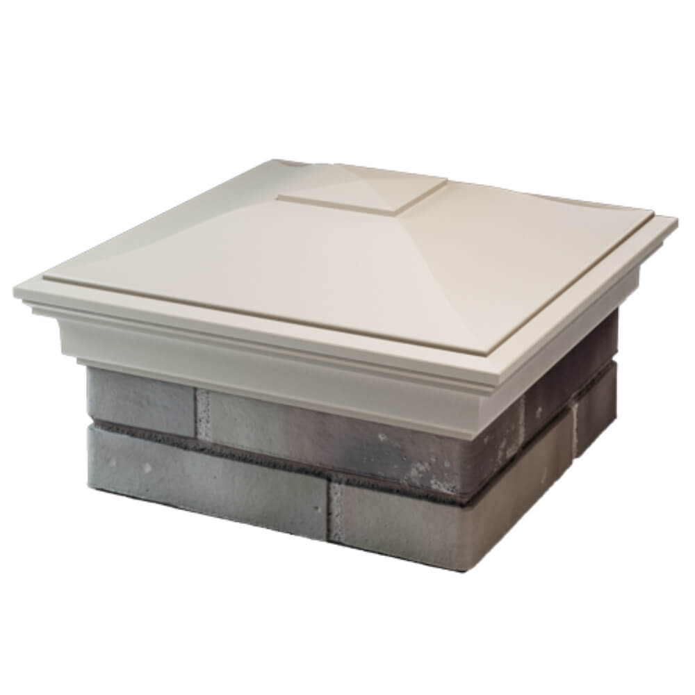 Колпак Zking Монблан Бежевый на столб 1.5х1.5 кирпича (385х385мм) в Добрянке фото