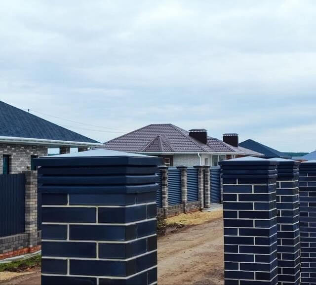 Колпак Zking Бона ХайТек Серый на столб 1.5х1.5 кирпича (385х385мм) в Добрянке фото