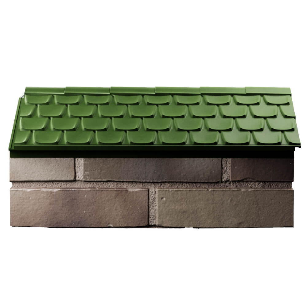 Парапет Zking Эльбрус Зеленый с посадкой на 1 кирпич (255мм) в Добрянке фото