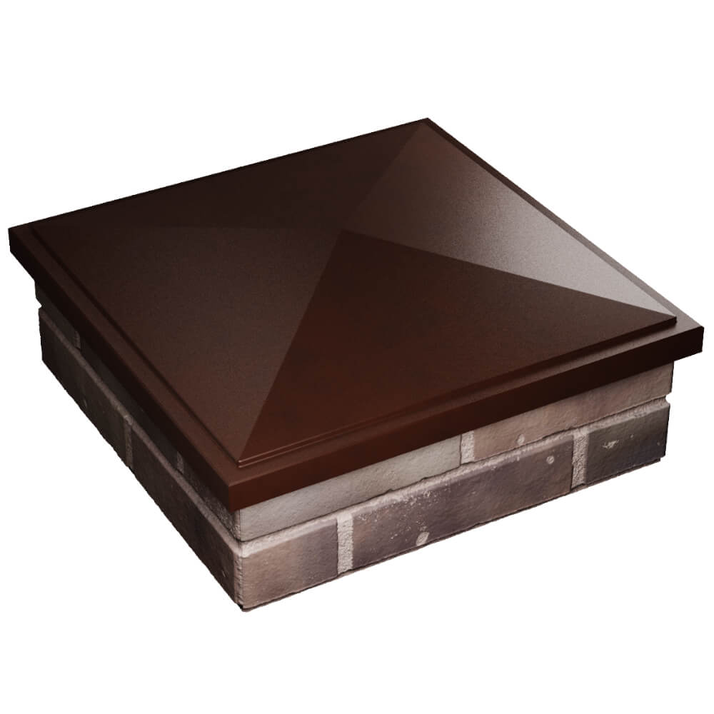 Колпак Zking БонаМоно Коричневый на столб 2х2 кирпича (515х515, 530х530мм) в Добрянке фото