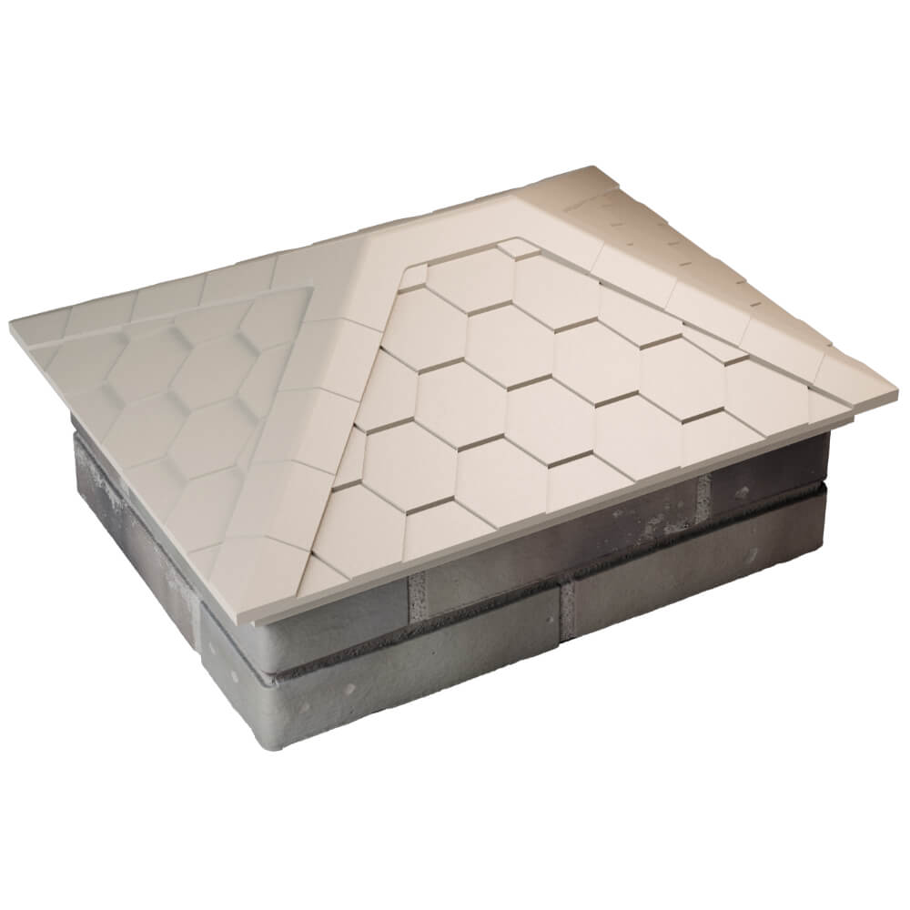 Колпак Zking Эверест Бежевый на столб 2х1.5 кирпича (520х390мм) Добрянка фото