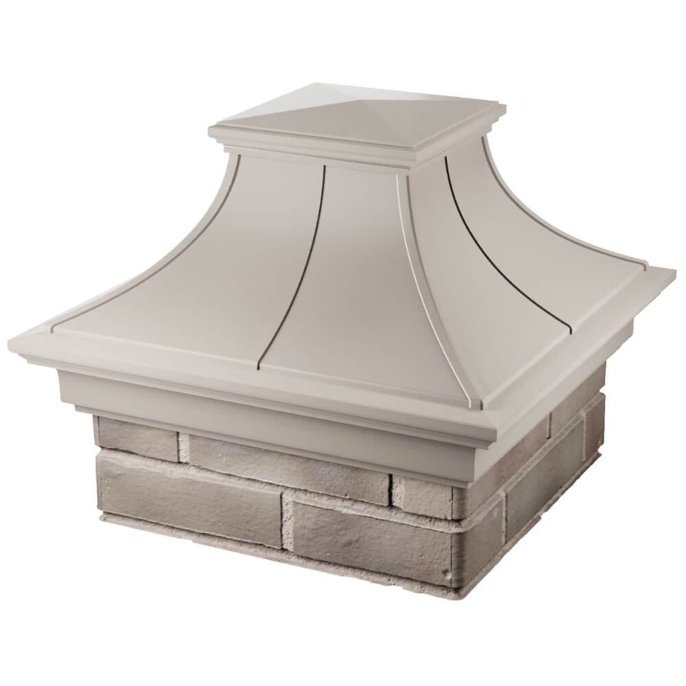 Колпак Zking Монблан Премиум Бежевый на столб 1.5х1.5 кирпича (385х385мм) в Добрянке фото