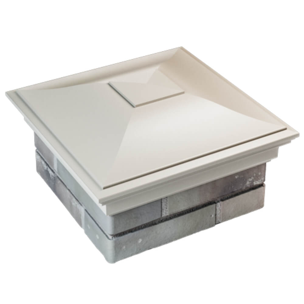 Колпак Zking Монблан Бежевый на столб 1.5х1.5 кирпича (385х385мм) в Добрянке фото