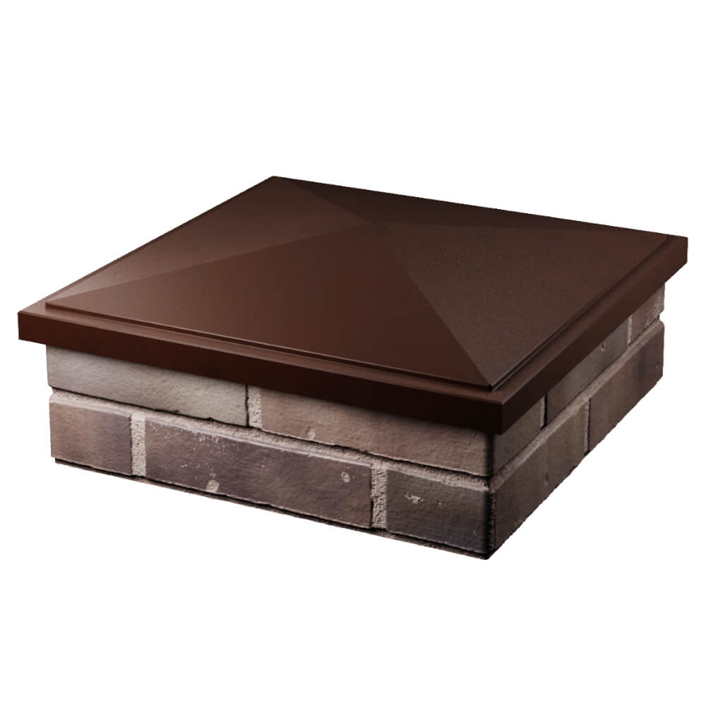 Колпак Zking БонаМоно Коричневый на столб 2х2 кирпича (515х515, 530х530мм) в Добрянке фото