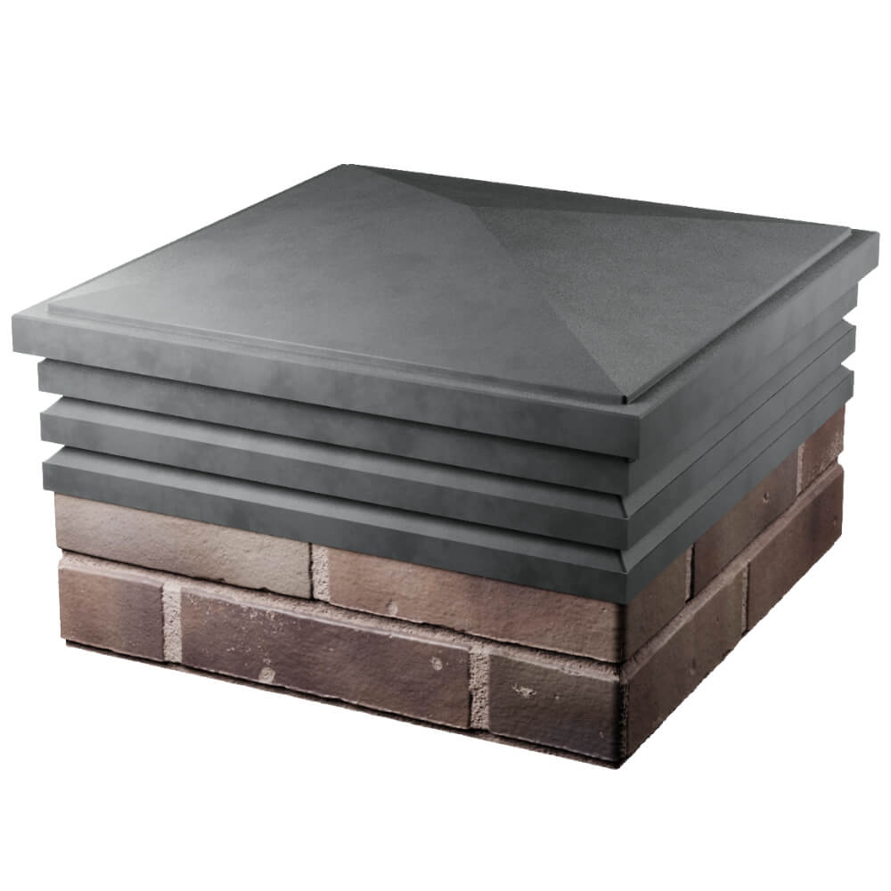 Колпак Zking Бона ХайТек Серый на столб 2х2 кирпича (513х513мм) в Добрянке фото