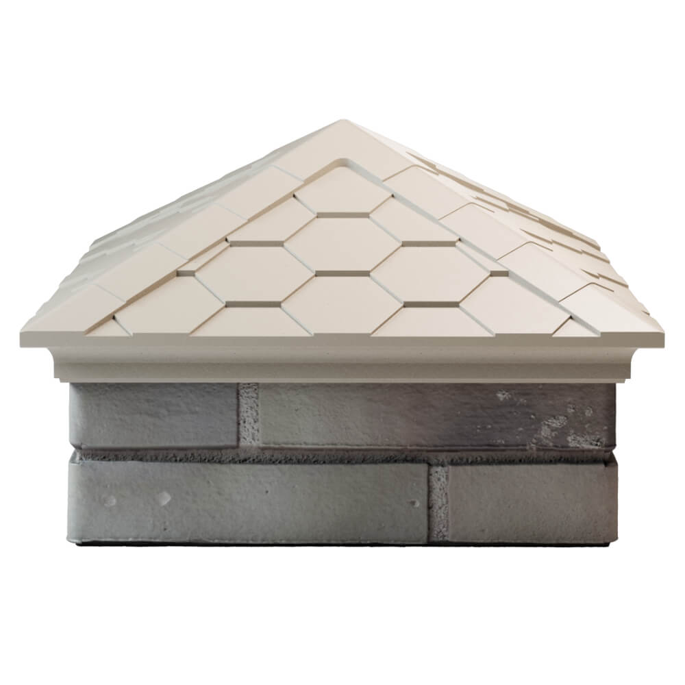 Колпак Zking Эверест Бежевый на столб 1.5х1.5 кирпича (390х390мм) Добрянка фото