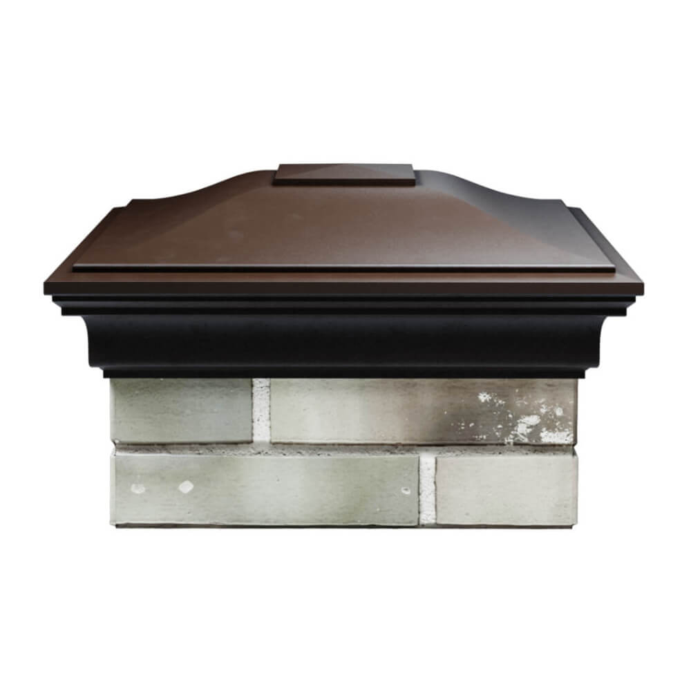 Колпак Zking Монблан Коричневый на столб 1.5х1.5 еврокирпича 0.7НФ (355х355мм) Добрянка фото