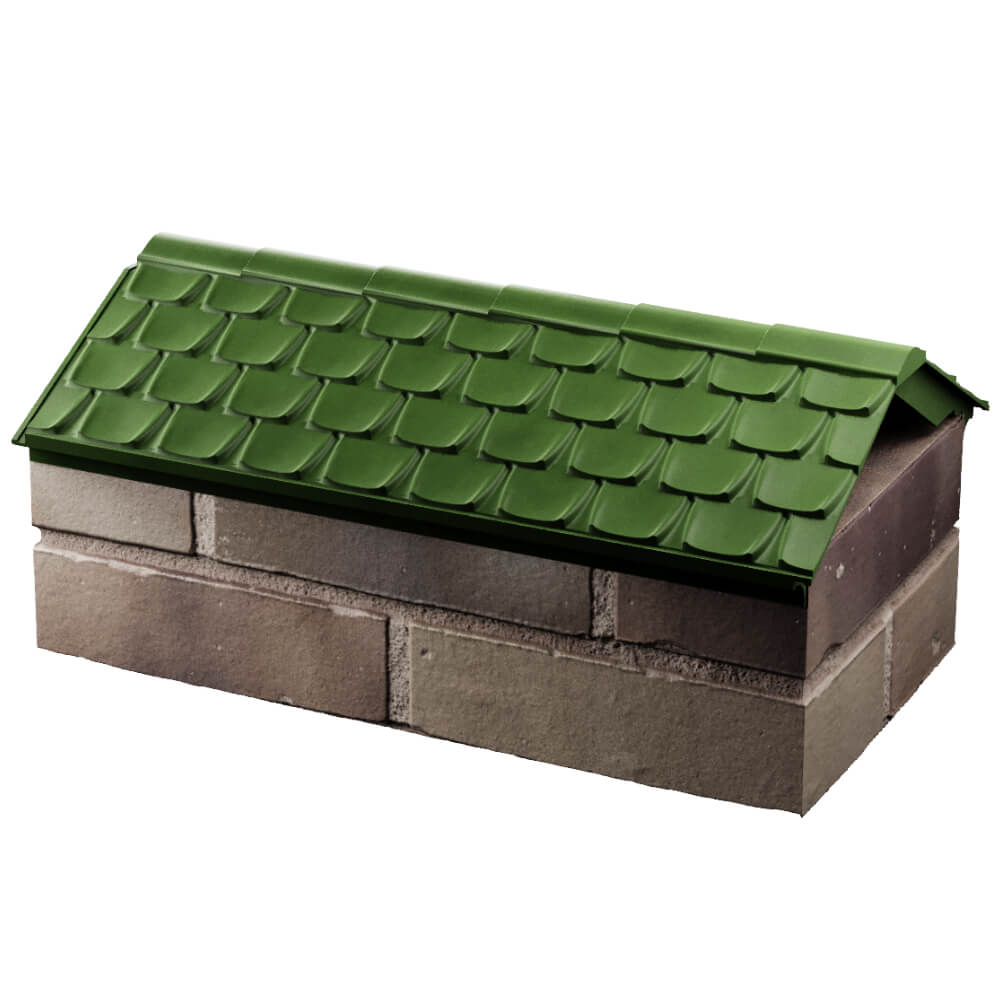 Парапет Zking Эльбрус Зеленый с посадкой на 1 кирпич (255мм) в Добрянке фото