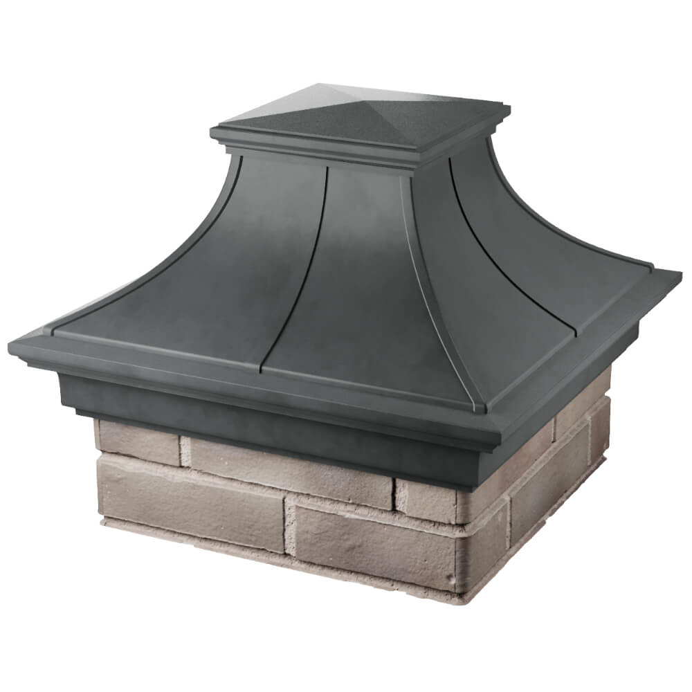 Колпак Zking Монблан Премиум Серый на столб 1.5х1.5 кирпича (385х385мм) в Добрянке фото