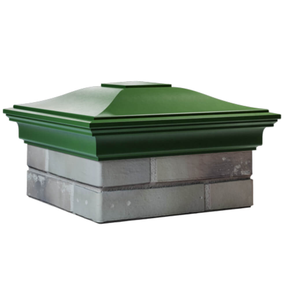 Колпак Zking Монблан Зеленый на столб 1.5х1.5 кирпича (385х385мм) в Добрянке фото