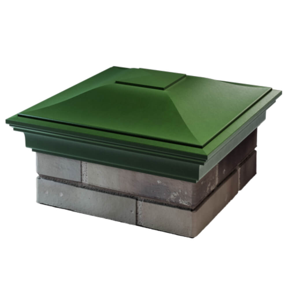 Колпак Zking Монблан Зеленый на столб 1.5х1.5 кирпича (385х385мм) в Добрянке фото