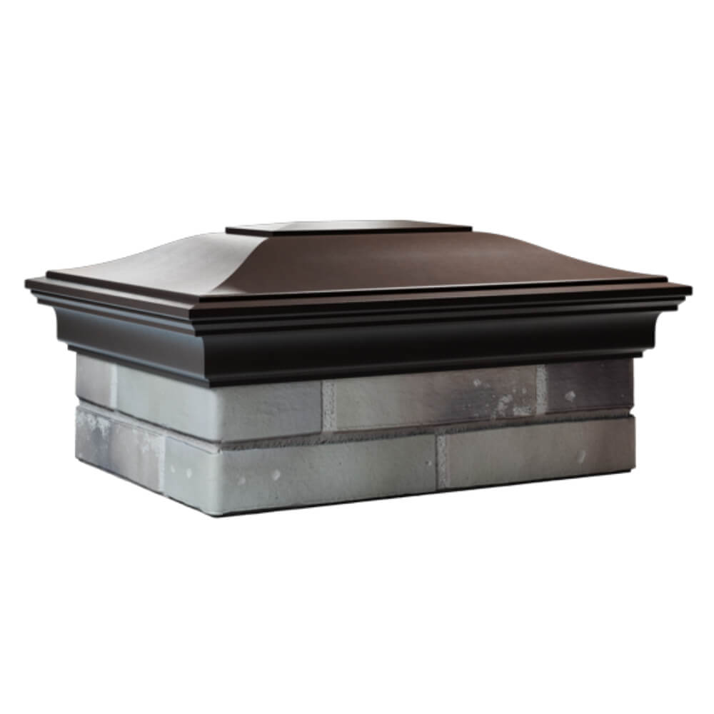 Колпак Zking Монблан Коричневый на столб 2х1.5 кирпича (515х385мм) в Добрянке фото