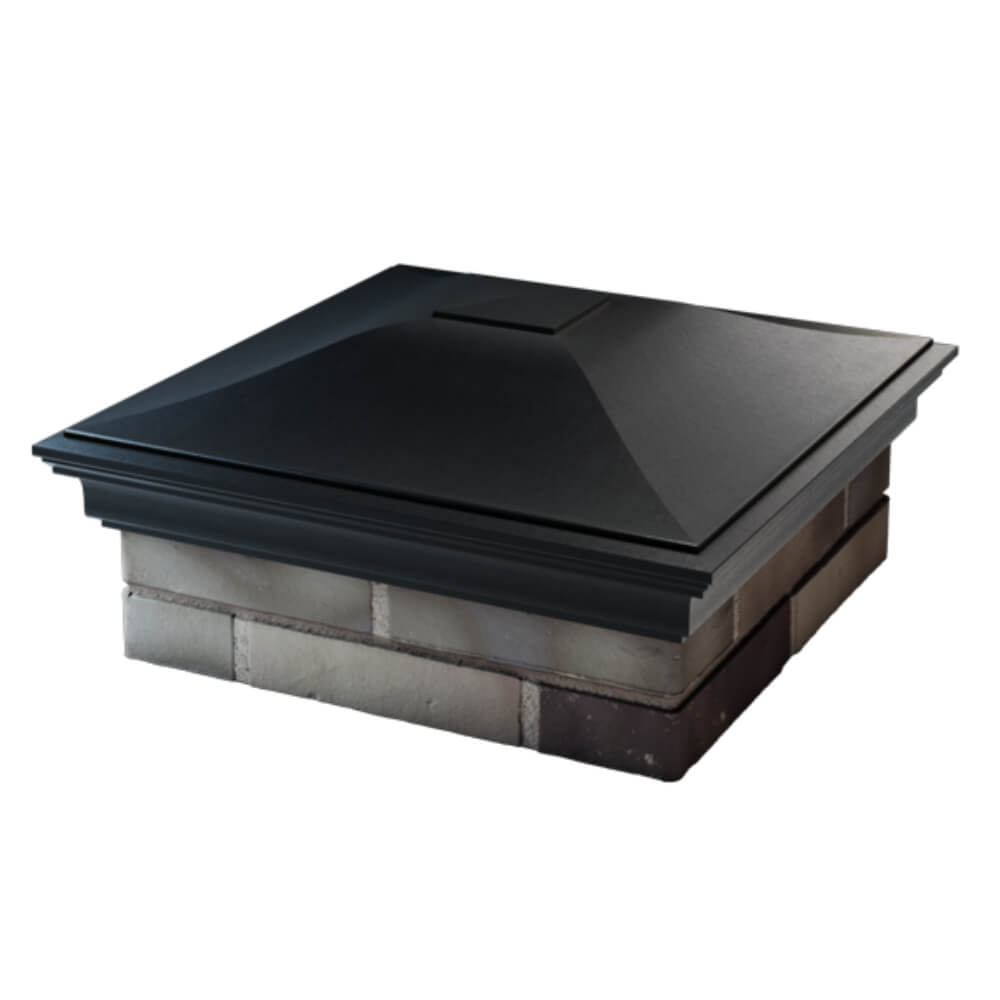 Колпак Zking Монблан Черный на столб 2х2 кирпича (515х515мм) в Добрянке фото