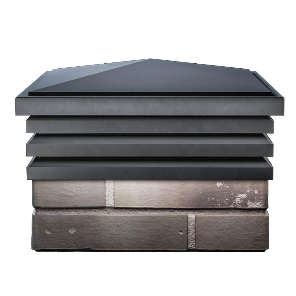 Колпак Zking Бона ХайТек Серый на столб 1.5х1.5 кирпича (385х385мм) Добрянка фото