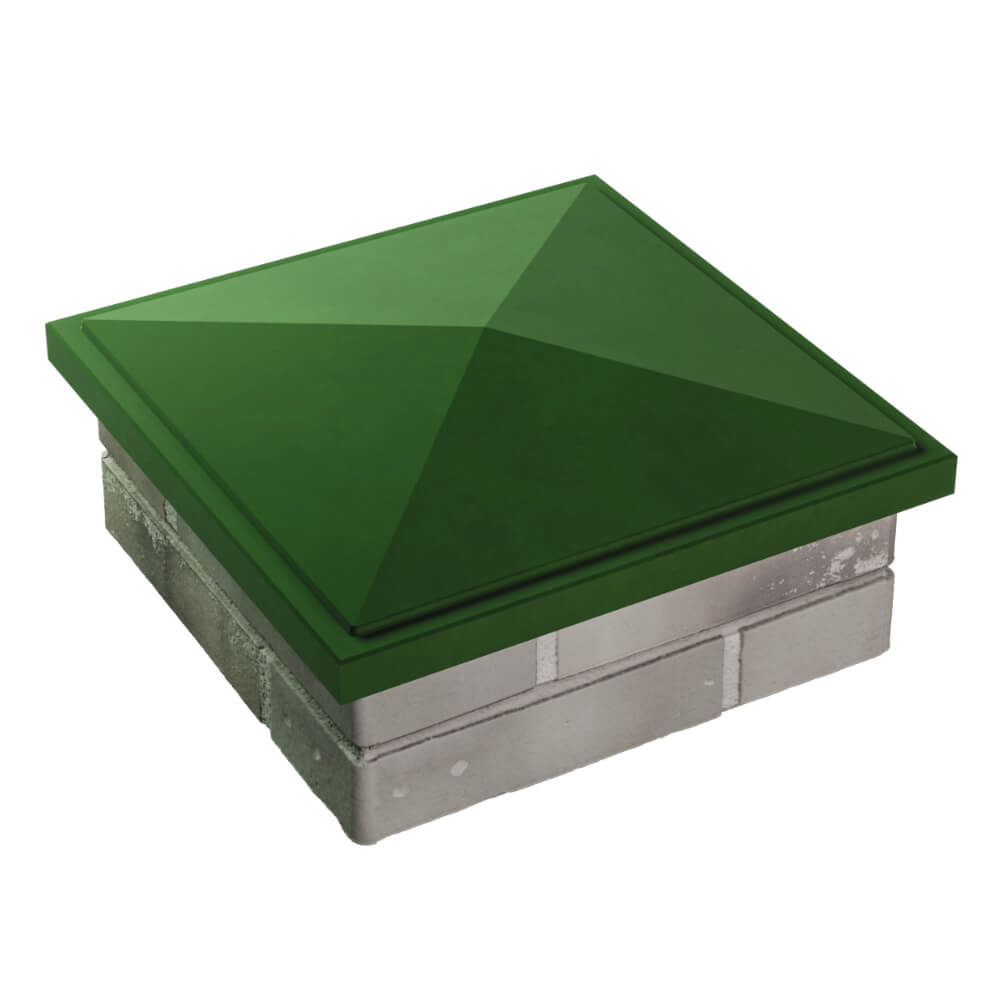 Колпак Zking БонаМоно Зеленый на столб 1.5х1.5 кирпича (385х385, 400х400мм) в Добрянке фото