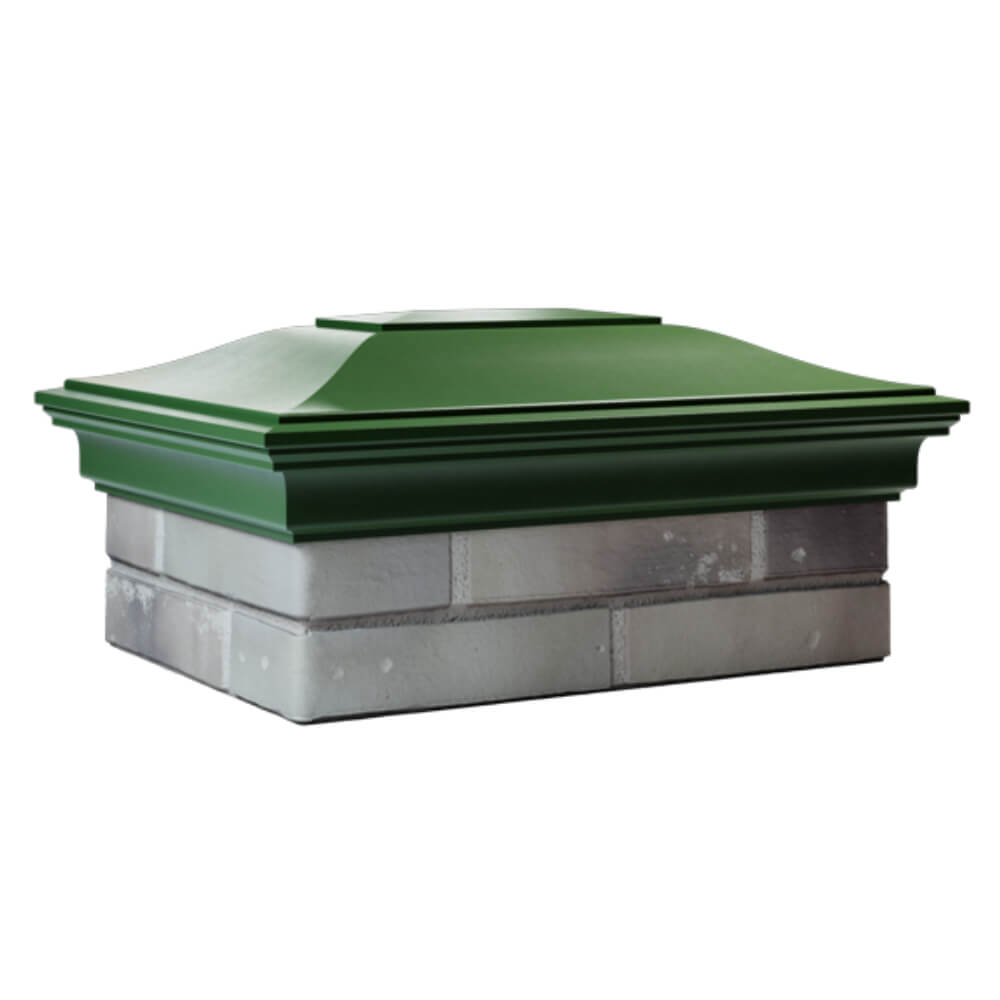 Колпак Zking Монблан Зеленый на столб 2х1.5 кирпича (515х385мм) в Добрянке фото