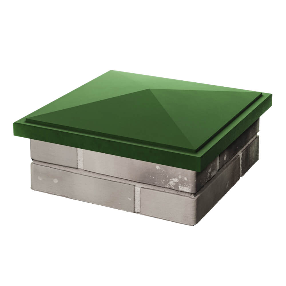 Колпак Zking БонаМоно Зеленый на столб 1.5х1.5 кирпича (385х385, 400х400мм) в Добрянке фото